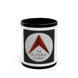 Black Mug - Scathing Atheist Coffee Cup, Unique Gift, Empowering Drinkware, Quirky Kitchenware, Coffee Lover's Must-Have