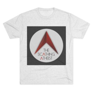 Unisex Tri-Blend Crew Tee - The Scathing Atheist Shirt, Casual Wear, Gift for Atheists, Philosophy Tee, Everyday Comfort